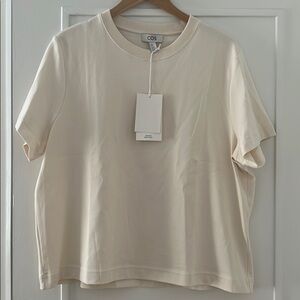 NWT COS Clean Cut T Shirt Light Beige XL